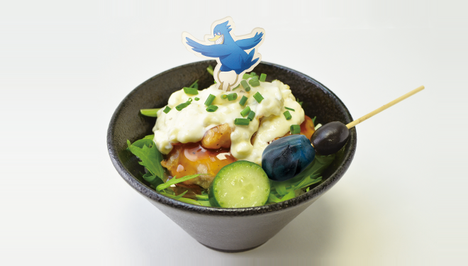 「来たな各々がた」「三槍がそろったな」「三本そろってどうする」三名槍の鶏南蛮丼